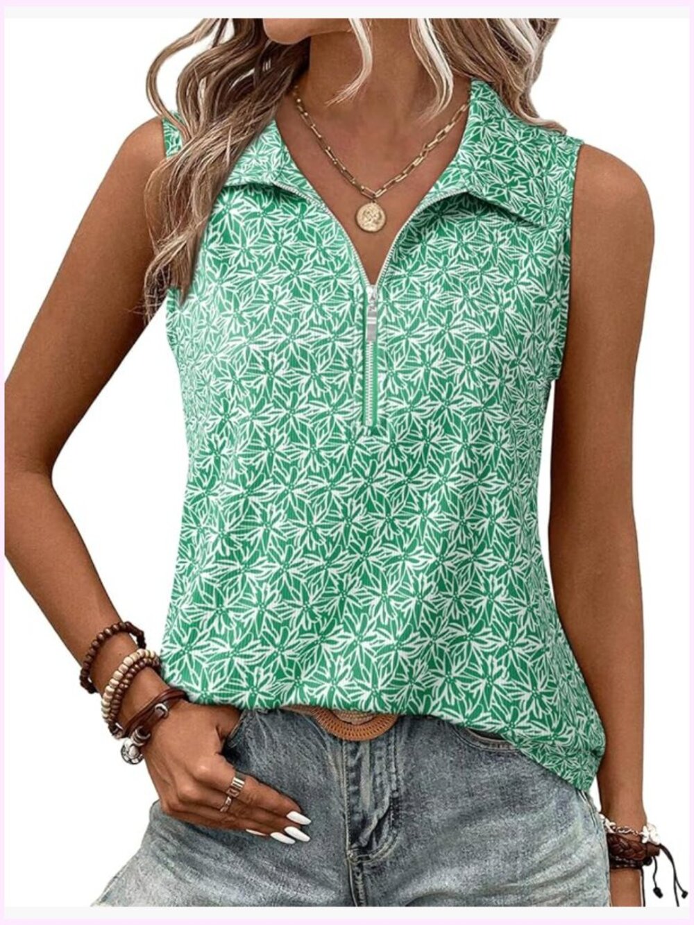 Ribbed Knit V Neck Zip Front Tank Top Sleeveless Camisole Tunic Blouse Work